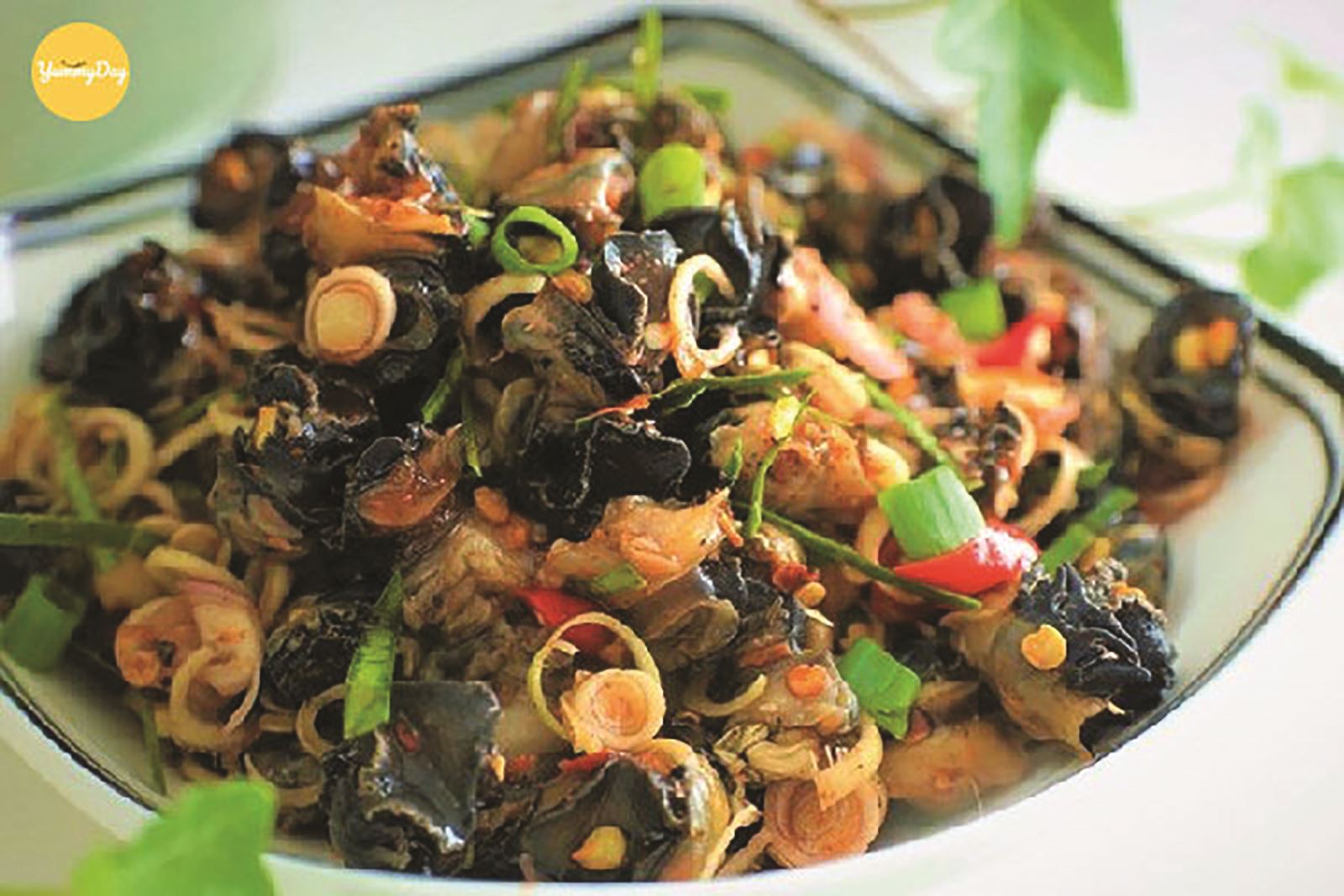 Ốc bươu đen kho sả