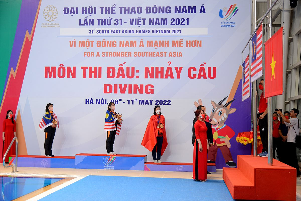SEA Games 31: Đoàn thể thao Việt Nam giành 2 huy chương môn nhảy cầu