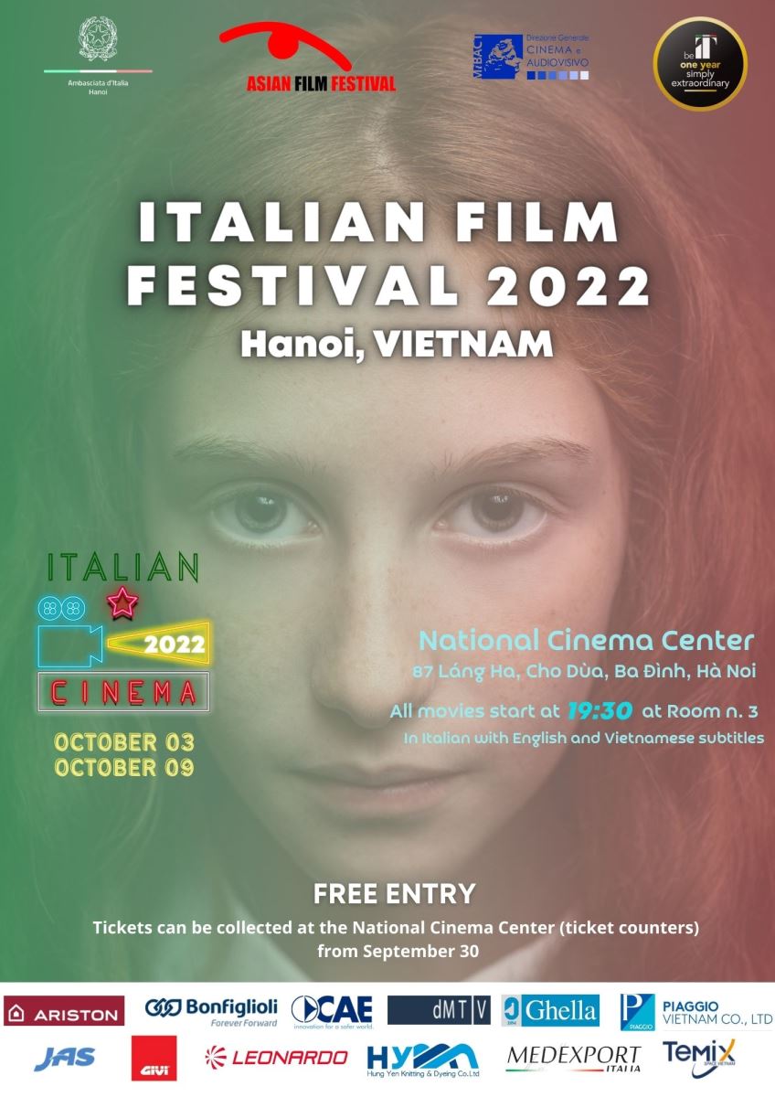 Từ 3 - 9/10: Liên hoan phim Italia 2022 tại Việt Nam