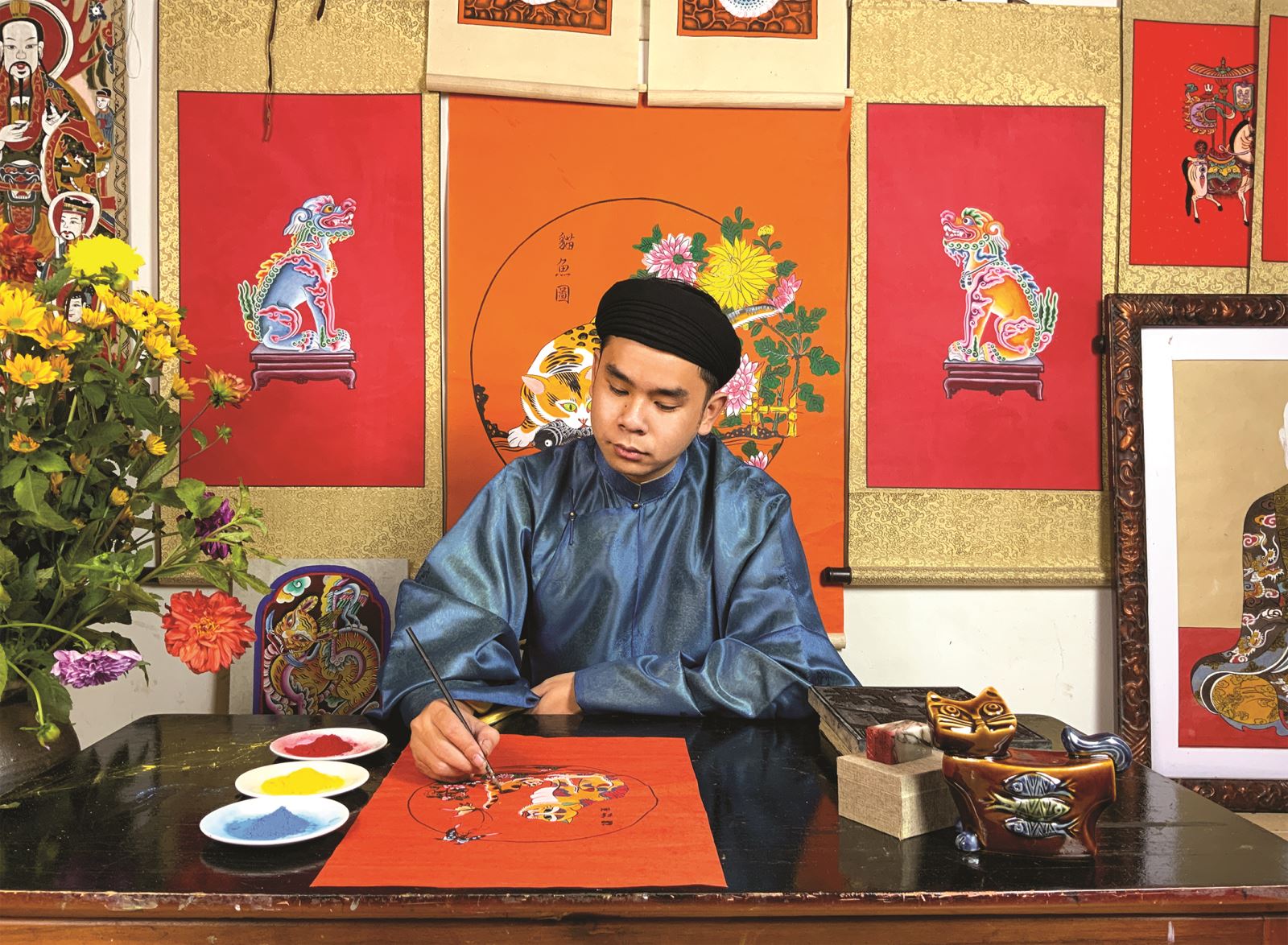 Họa sĩ Nam Chi với dòng tranh dân gian
