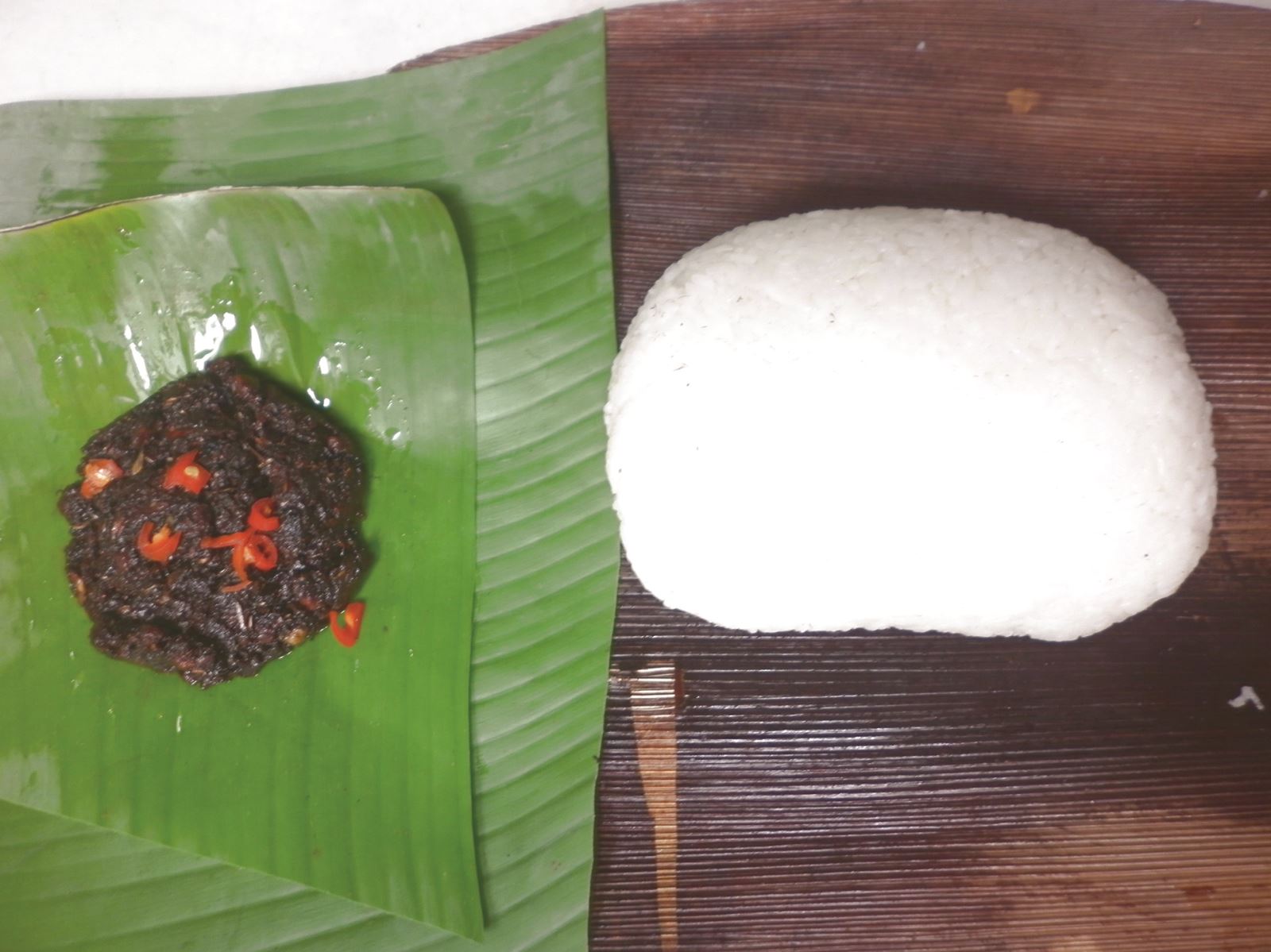 Cơm mo cau muối sả ruốc