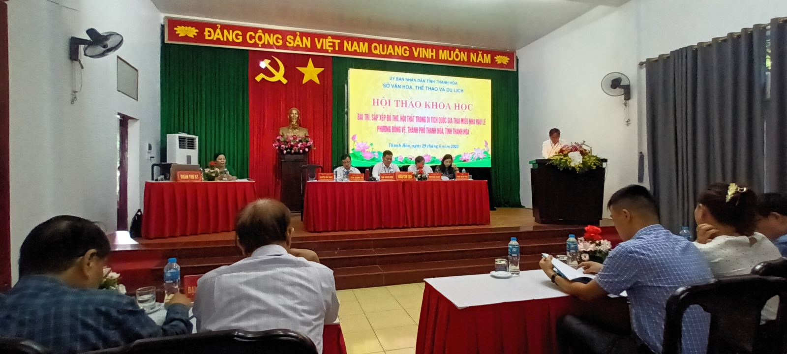 Thanh Hóa: Hội thảo về bài trí, sắp xếp đồ thờ, nội thất trong di tích quốc gia Thái miếu nhà Hậu Lê