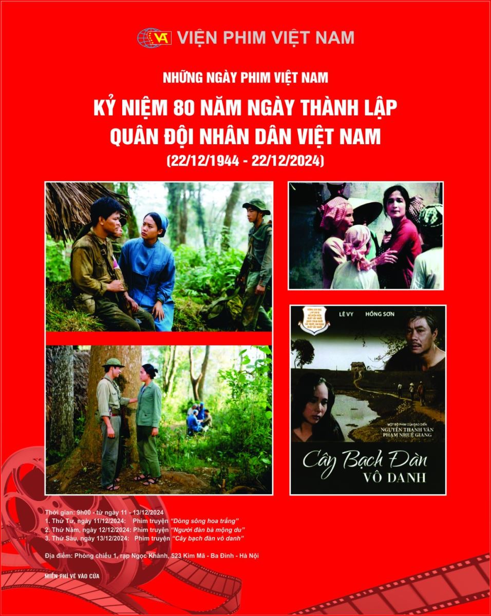 Những ngày phim Việt Nam kỷ niệm 80 năm Ngày thành lập Quân đội Nhân dân Việt Nam